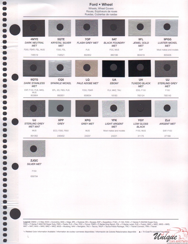 2014 Ford Paint Charts Rinshed-Mason 7